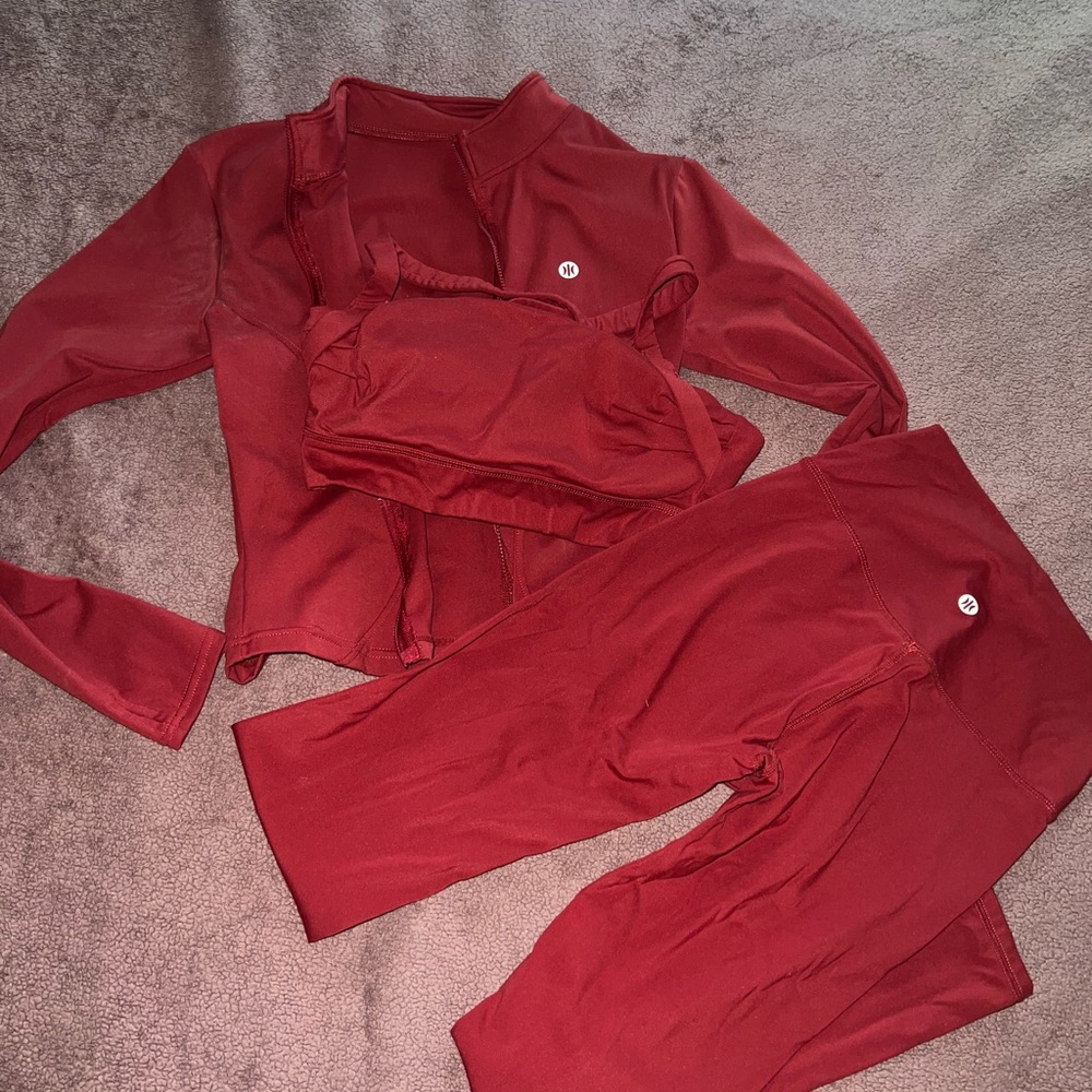 Women's Red Activewear Set